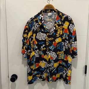 The Simpsons Graphic button up shirt size large
